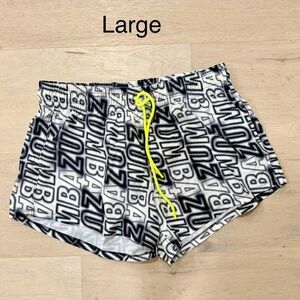 Zumba Fitness Monochrome Shorts with Neon Accent